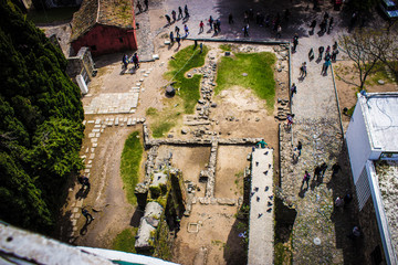 Courtyard and Streets Viewed From High Above