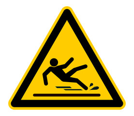 wso260 WarnSchildOrange - english warning sign: caution wet floor - German Warnschild: Warnung vor Rutschgefahr - xxl g4755