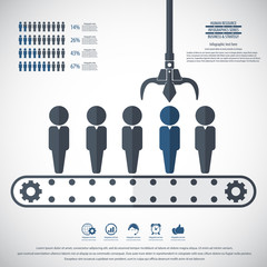 Business management, strategy or human resource infographic. Ai10 vector. Can be used for any project