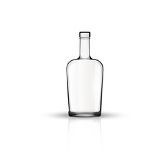 Empty bottle isolated on white