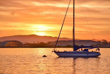 Sunrise in San Diego Bay