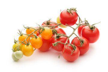 Fresh red and yellow tomatoes