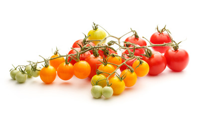 Fresh red and yellow tomatoes
