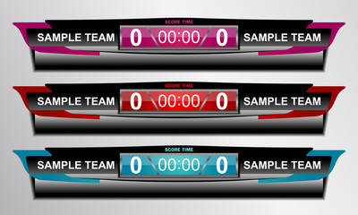 Fototapeta premium scoreboard sport game for football and soccer, vector illustration