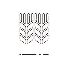 Wheat thin line icon. Mbe minimalism style