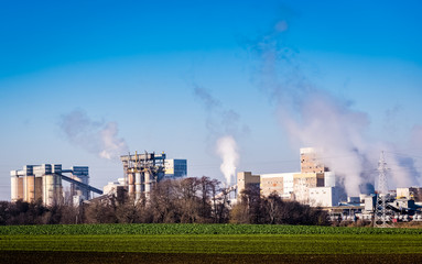 Toxic smoke over the factory