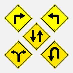 Vector signs, installation of  directing traffic