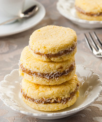 Homemade alfajores cookies