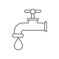 eco tap icon. Ecology renewable conservation and saving theme. Isolated design. Vector illustration