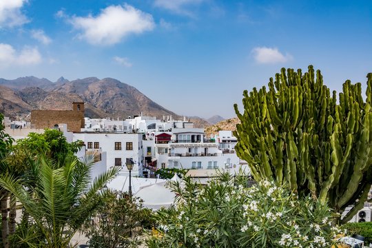 View of Mojacar, a small romantic town in Almeria province, Andalucia, Spain