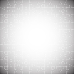 Vector Grey Puzzles Pieces Square GigSaw - 100.