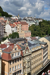 Blick auf Karlovy Vary / Karlsbad in Tschechien