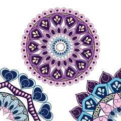 Mandale icon. Bohemic ornament indian and decoration theme. Colorful design. Vector illustraton