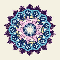 Mandale icon. Bohemic ornament indian and decoration theme. Colorful design. Vector illustraton