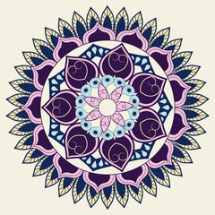 Mandale icon. Bohemic ornament indian and decoration theme. Colorful design. Vector illustraton