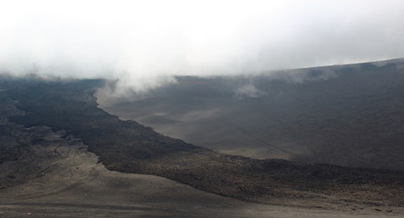 Craters at the top of Etna, Sicily, Italy