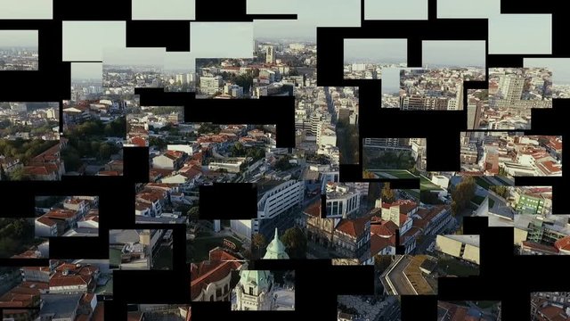 PORTO, PORTUGAL - Efect. Aerial shooting