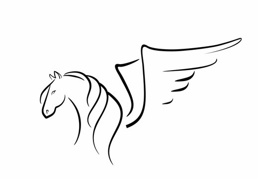 head and wings of Pegasus