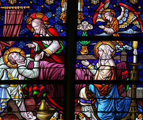 Deathbed of Saint Joseph - Stained Glass