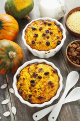 Pumpkin casserole with millet