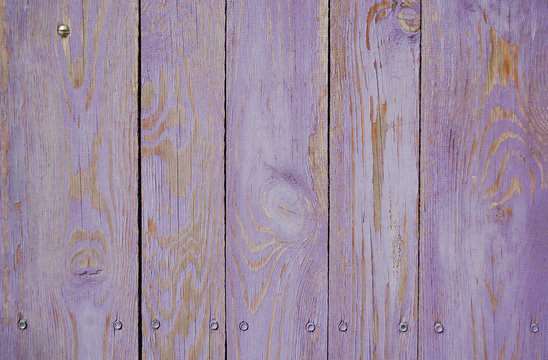 violet old wooden fence. wood palisade background. planks texture