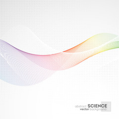 Abstract vector background, futuristic wavy 