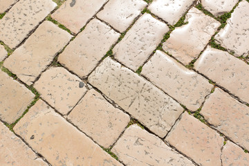 Ancient stone blocks at the city. Stone background