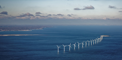 Wind farm in sea