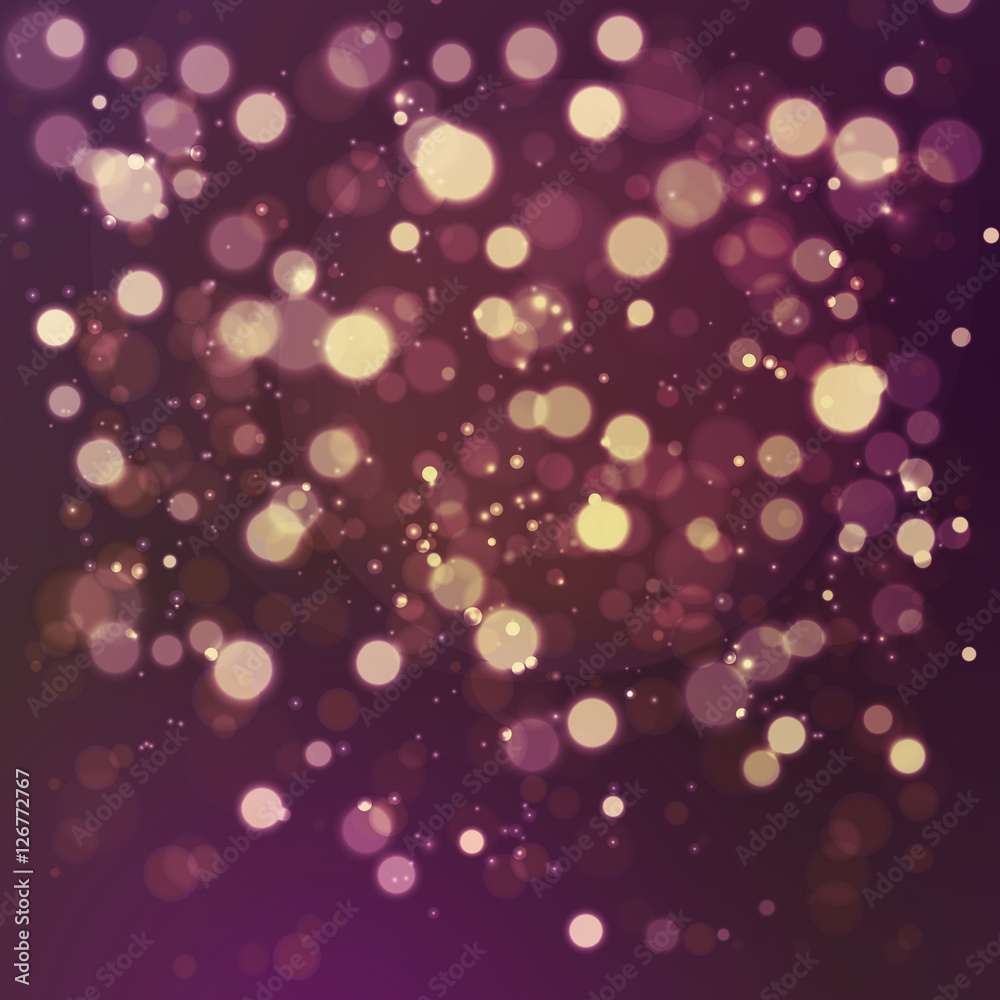 Aufkleber christmas abstract background with bokeh light
