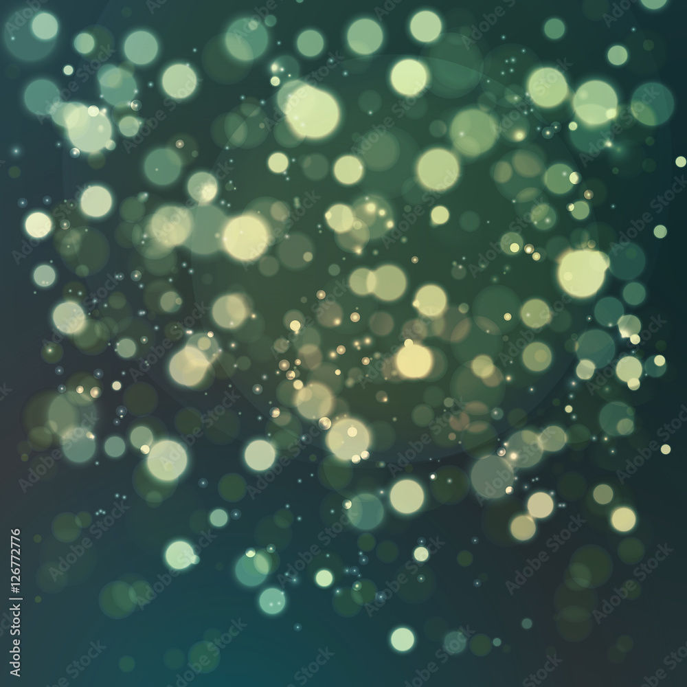 Aufkleber christmas abstract background with bokeh light