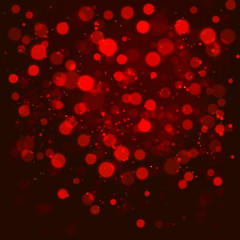 Christmas abstract red background with bokeh light