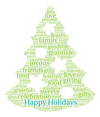 Fototapeta premium Happy Holidays Word Cloud