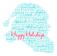 Fototapeta premium Happy Holidays Word Cloud