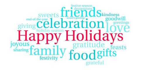 Happy Holidays Word Cloud