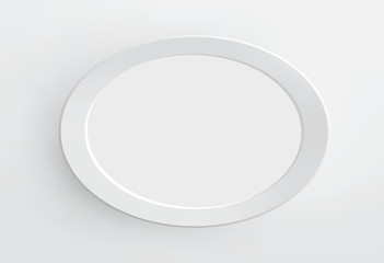 blank paper frame on white wall_ Vector.