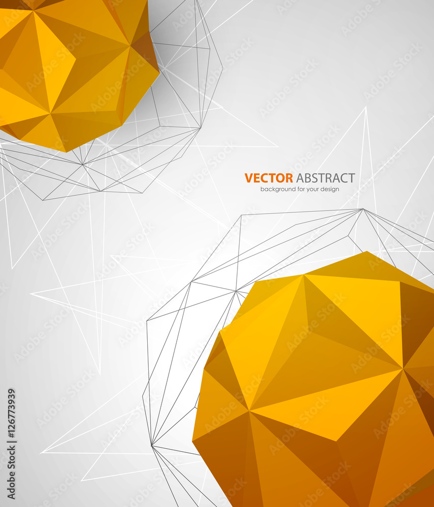 Poster Vector geometric background with triangles