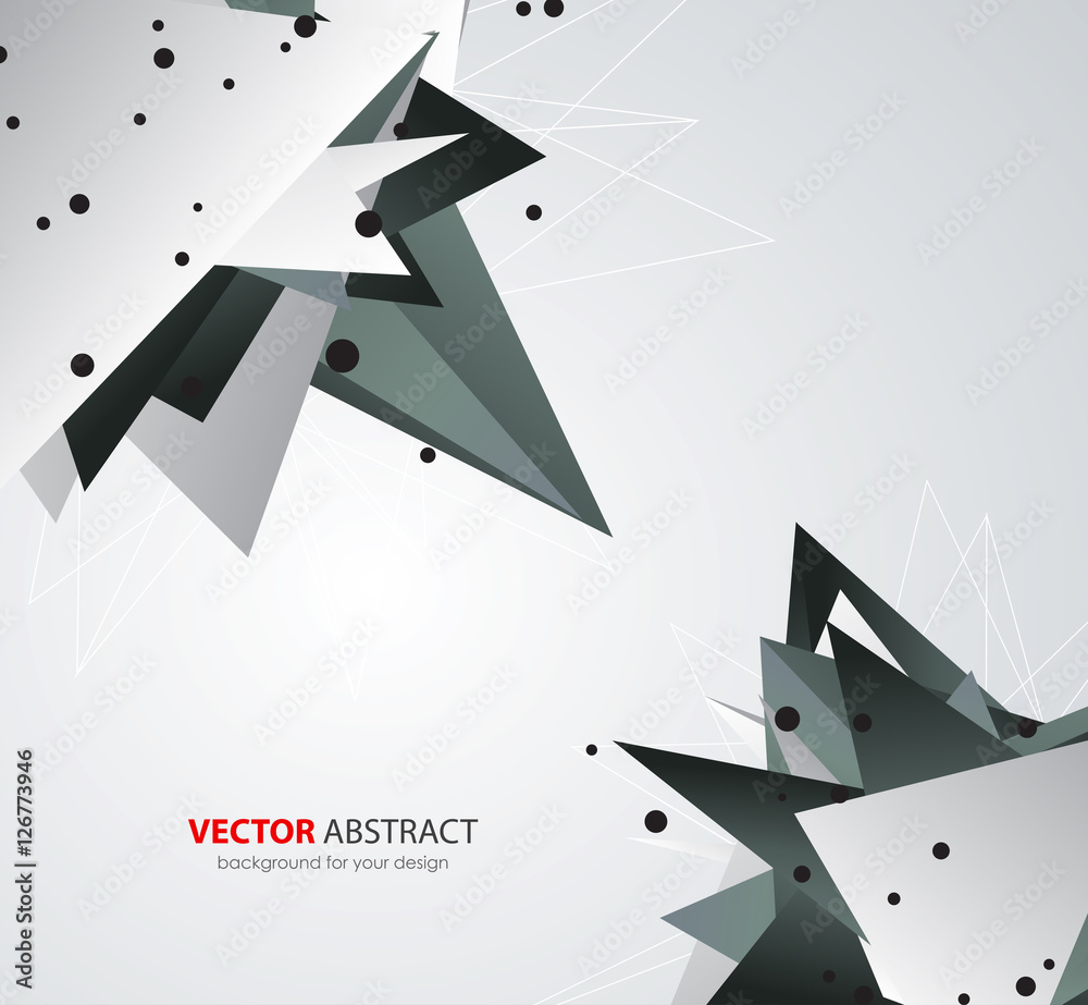 Poster Vector geometric background with triangles