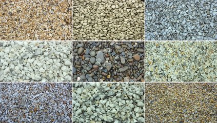Fototapeta premium wet crushed marble, pebbles, granite, texture, background