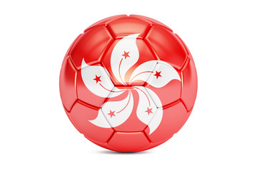 soccer ball with flag of Hong Kong, 3D rendering