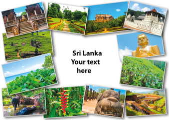 Collage from images of Sri Lanka