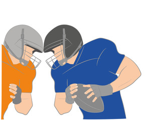 American football players. vector illustration