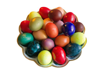 Fototapeta na wymiar Easter eggs on a white background