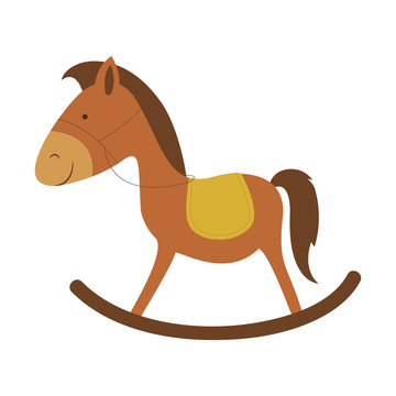 wooden horse icon image vector illustration design