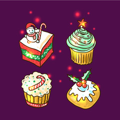 illustration christmas sweets