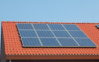 Solar panels on a roof