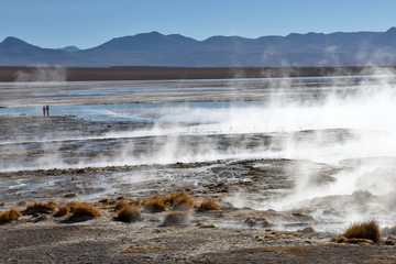 Desert and mountainous landscape in Altiplano