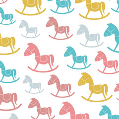 wooden horse icon pattern background  image vector illustration design