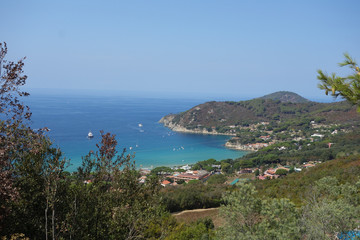 Fototapeta na wymiar Biodola Scaglieri in Elba Island