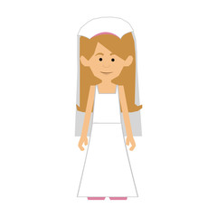Fototapeta premium bride cartoon icon image vector illustration design 