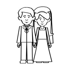 newlywed couple icon image vector illustration design 